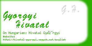 gyorgyi hivatal business card